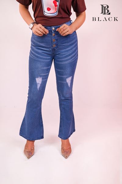 WOMEN'S PREMIUM BOOTCUT JEANS MID BLUE